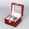 Titta på lådor Vansiho Classic China Dark Red Wood med klockklockor Fodral Träbox för smycken 1/2/3/5/6/10 Posiktioner