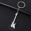 Keychains gitaarsleutel Ring Musical Instrument hanger 1 stuk creatief geschenk mode hangend drop keychain metal paar