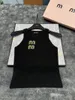 Women's T Shirts Undershirts Vest Embroidered Top Fashion Designer Ladies Solid Color Cotton Blend Vintage Shirt One Size