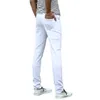 Męskie dżinsy męskie elastyczne ultra-cienkie białe dżinsy koreańskie modne młodzież Ultra-cienko odpowiednia do spodni towarowych klasyczne ubrania uliczne męskie spodnie dżinsowe 2405