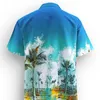 Camicie casual maschile 2024 camicia blossom tiki hawaiane per stampato di cocco stampato a cocco asile spiaggia a manica corta eu taglie