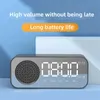 Mesa de mesa relógios novos sem fio Bluetooth Relógio Dual Alarm Support TF Card FM Radio SoundBar Desktop Mirror Clock Table Alarm Almear alto -falante