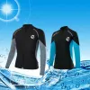 Suits 2.0mm wetsuit üst uzun kollu şnorkelle yüzme takımları sıcak wetsuit deniz sörf kıyafeti patchwork tüplü dalış şnorkelleriwear