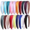 Headbands 6-piece wide satin headband with 1.18-inch non slip black ribbon headband suitable for womens DIY craft hair accessories Q240506