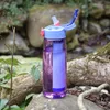 650 ml tragbarer Wasserreiniger Flasche Kessel -Fitnessstudio -Training Flasche Leck Proof Vibration Flasche Outdoor Überlebensfilter 240429