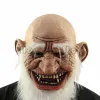 Masques cosplay vieil homme homme sourire face face Noël masque drôle d'Halloween avec moustache et sourcils