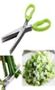 Stainless Steel Cooking Tools Kitchen Accessories Knives 5 Layers Scissors Sushi Shredded Scallion Cut Herb Spices Scissors8570673