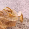 Anelli per matrimoni 2024 Ring Women's Ring Vintage White Sea Shell Apri Titanium Steel Woman Accesories Set di gioielli casual