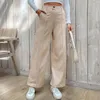 Kvinnor Pants Vertical Tube Byxor Pure Color Office Style Thin Casual Slacks For Ladies Long With Pockets Ropa Mujer