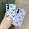 Cases voor mobiele telefoons Blue Floral Silicone Phone Case voor REALME 10 9 10T 9 PRO 10 PRO 8 PRO7 PRO 8 8I 9I 7I 6 7 10 PRO PLUS C35 C30 C31 C31 C25 C20