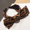 Bandons léopard imprimer Bow Boutique Féchets Accessoires de cheveux en tissu de couleur solide