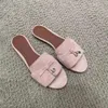 Designer Slippers Sandalen Womenflat schoenen koffie Suede Loafers Mule Slippers Zomer mode Casual schoenen Classic Flat Shoes Beach Slippers