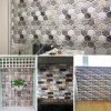 Stickers kaguyahime 20 stcs self -adhesieve wandtegelstickers diy stenen patroon 3d pvc wallpaper wandpaneel woningdecor waterdichte wandpapier
