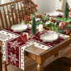 Pads Buffalo Plaid Snowflakes Placemats, kersttafelmatten voor feest-, keuken- en eetdecoratie, set van 4, 12x18 inch, winter