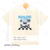 Rhude Erkek Tasarımcı T Shirt Polo T Shirt İngiltere Futbol Gömlek Nakış Tshirt Baskı Açık Moda Gömlek Kısa Kollu Yaz Gündelik Gevşek Gömlek Nefes Alabilir 607
