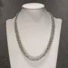 Kettingen voor mannen 10 mm hiphop sieraden vvs moissaniet diamant cuban link ketting zilveren ijsketen