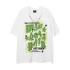 T-shirt in schiuma per lettere hip-hop americana per uomini e donne adolescenti di grandi dimensioni