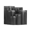 Aluminiumfolie Stand Up Matte Black Mylar Bags Pouches Tillbehör med dragkedja för matförpackning 8x12cm 10x15cm 16x24cm 20x30cm CU1226435