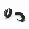 Boucles d'oreilles en peluche 2x1 paires pour hommes de cerceau de cerceau en acier noir en acier noir pour hommes