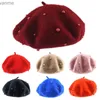 Caps Hats Pearl Womens Hut Mode Wolle Conboned Baser geeignet für Mädchen 3-8 Jahre Frühling/Sommer/Winter Kinderbetreiber WX