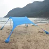 Schuilplaatsen Bozers Tent Tent Grote draagbare winddichte strandt Pop Up Shady Luifel Sun Shelter Family Beach Tent met 2 aluminium polen 1