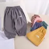 Shorts 1 2 3 4 5 Jahre New Childrens Anti Mosquito Hosen Sommer Baby Klimaanlage Bloomer Jungen und Mädchen Baumwolle und Leinen Pantsl2403