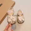 Sandales Summer Baby Toddler Shoes Girl Bowtie Sole Antislip Outdoor Kids First Walkers H240506