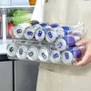 収納ボトルプラスチック製の飲料ラック二重層自動的にロールダウンビールホルダー透明な折りたたみ折りたたみ冷蔵庫ボックス