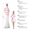 Uzun Denizkızı Zarif Prom V Yık Kollu Tasseller Başvuran Boncuklu Tül Dökümlü Lekeli Ön Elbise Özel Yapımı Dubai Elbise Plus Boyutu