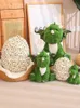 豪華な人形2-in-1恐竜の豪華な緑の赤ちゃん恐竜のドラゴンエッグフィリング玩具かわいい抱擁スリーピングドールクリスマスギフトlightl240502