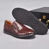 Casual schoenen Ourui Men Crocodile Leather Rubber Soles Belly Skin Fashion Leisure