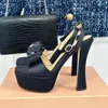 Sandalen high-end high hiel zomer satijnen materiaal ronde teen dames platform bowknot decor verschijnen wit dames pompen