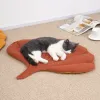 Huizen kattenbedmatten zacht katoenen bladvormige kitten katten puppy honden bed mat