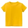 T-shirts Kids Plain T-shirt Tops For Child Boys Girls Baby Pure kleur Blanco Kleding Wit Zwart Kinderen Zomer T-stukken 1-16 jaarl2405