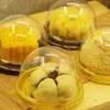 Bakeware Alets 50 Set Bireysel Şeffaf Plastik Mini Kek Kutusu Cupcake Cookie Pie Muffin Dome Çikolata Kapakları