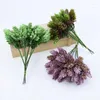 Dekorative Blumen 1PCS/Bündel künstlich gefälschte grüne Pflanzen Plastik Plastik Hochzeitstisch Weihnachten DIY Candy Geschenkbox Hochqualität