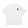 T-shirts de haute qualité Rhuder Designer T-shirts High Street Trendy Marque Simple Stroke Sunset Letter Imprimé Casual Loose Short Tshirt Unisexe avec un logo 1: 1