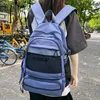 Sacs scolaires Trendy Femelle sac à dos Unisexe ordinateur portable collégial mode nylon adolescent fille sac multiples femmes de poche