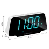 Clocks Alarm Clock Radio with 9" LED Display for Bedroom, 3 Dimmer, Snooze, FM Rate, 12/24H, Auto DST, USB Chargers, Battery Back