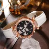 Orologi da polso 7 pezzi set ladies ladies watch round analogy quartz butterfly design design donne eleganti polso lussuoso orologio femminile