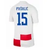 2024 Euro Cup Kroatien Soccer Jerseys Modrric National Team 24 25 Brekalo Perisic Football Shirt Brozovic Kramaric Rebic Fans Player Home Away Men Kids Kits Uniform