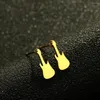 Boucles d'oreilles étalon en acier inoxydable kinial pour femmes bijoux bijoux de guitare metal.