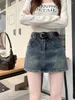 Rokken Alien Kitty Spring Denim Mini Women High Taille Slim 2024 A-Line Girls Party Bodycon Chic Streetwear Office Lady