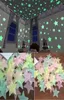 300pcs 3d estrelas brilham nos adesivos de parede escura adesivos de parede fluorescente luminosa para crianças quarto de bebê teto de casa decoração5892449