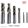 Bits BB Eind Mills Hoge Precision HSS Metal Cutter Co8 Cobalt D132mm 2 3 4 Flutes Tanden Aluminium Mreefgereedschap Key Seater Router Bit