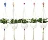 Slim Macrame Plante Hangle de coton Corde en coton Postuade de plante Poste de fleur Potte-pote Balcon extérieur Decoration Mur Art1535015