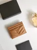 En yüksek kaliteli lüks tasarımcı cüzdan fransa paris ekose havyar tarzı kadın mini kart sahipleri saf renk orijinal kutu ile gerçek deri koyun derisi doku çantası