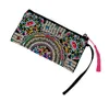 DHL50pcs Coin Purses National Style Embroidery Retro Cotton Phone Long Wallet For Women Mix Color