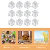 Vases 50 Pcs Simulated Ice Decorative Cube Irregular Transparent Cubes Faux Acrylic Cute Molds