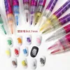 12 colori nail art graffiti set set di graffiti fai -da -te sporcizia disegno pittura per unghie penna 1*kit per la spazzola colorato penna da disegno td126k 240430